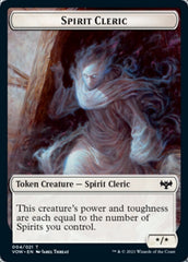 Blood // Spirit Cleric Double-sided Token [Innistrad: Crimson Vow Tokens] | Sanctuary Gaming
