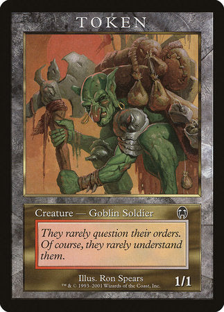 Goblin Soldier Token (Apocalypse) [Magic Player Rewards 2001] | Sanctuary Gaming