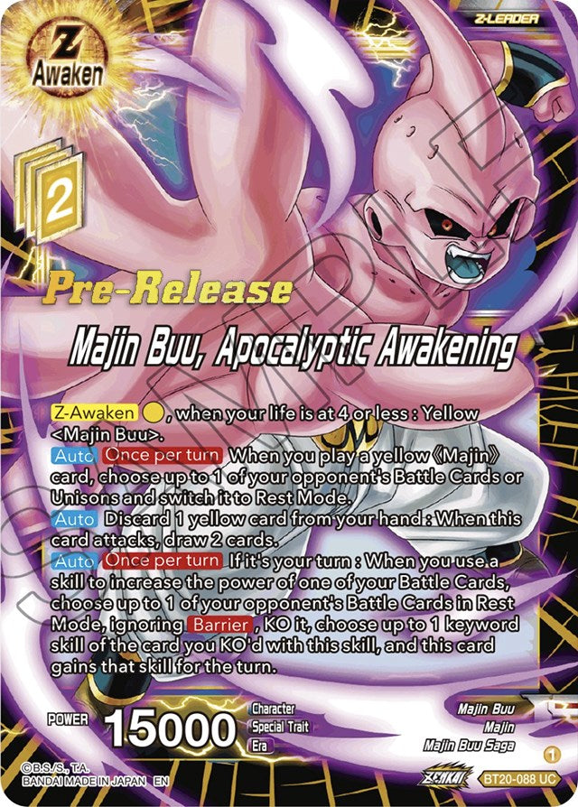 Majin Buu, Apocalyptic Awakening (BT20-088) [Power Absorbed Prerelease Promos] | Sanctuary Gaming