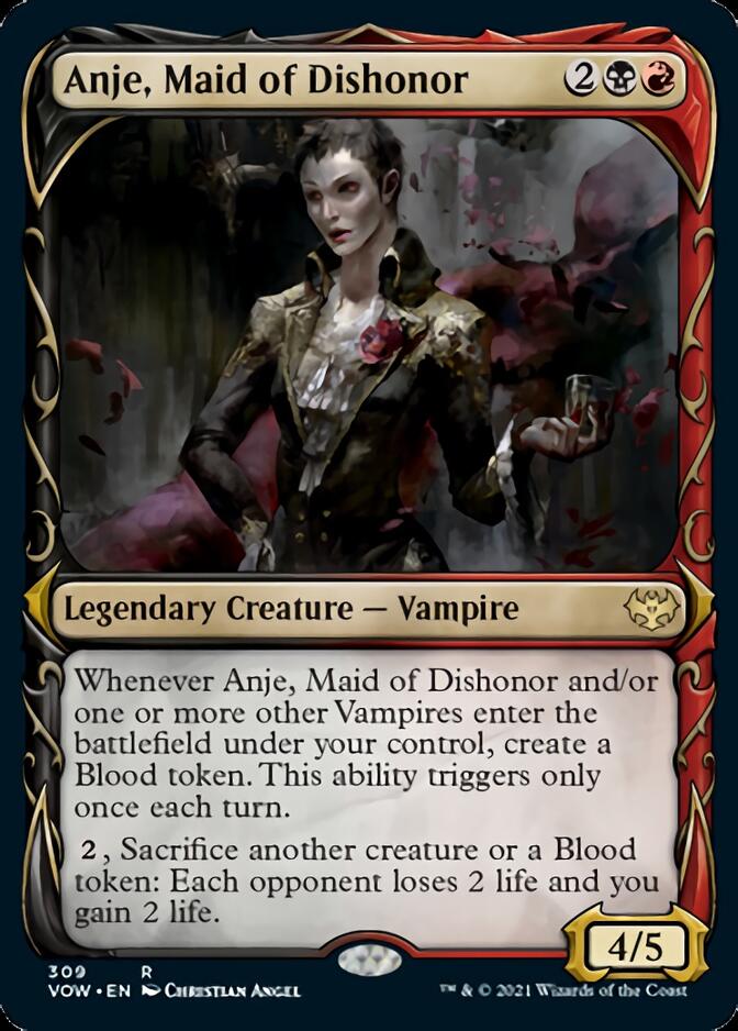 Anje, Maid of Dishonor (Showcase Fang Frame) [Innistrad: Crimson Vow] | Sanctuary Gaming