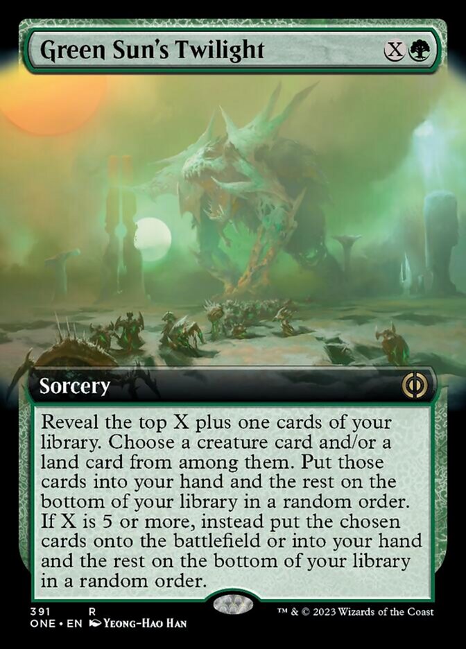 Green Sun's Twilight (Extended Art) [Phyrexia: All Will Be One] | Sanctuary Gaming