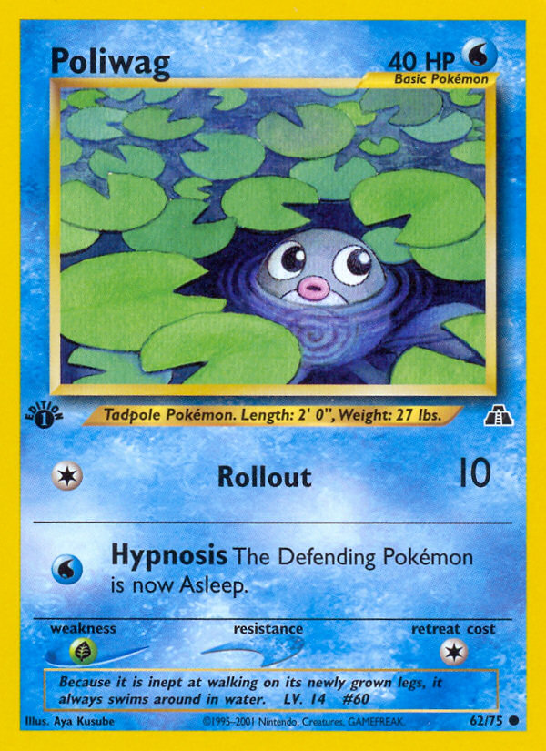 Poliwag (62/75) [Neo Discovery 1st Edition] | Sanctuary Gaming