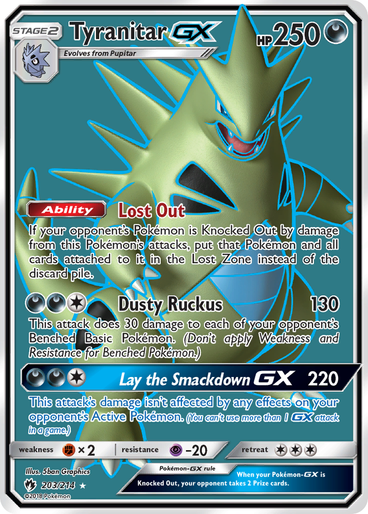 Tyranitar GX (203/214) [Sun & Moon: Lost Thunder] | Sanctuary Gaming