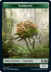 Saproling // Zombie Double-sided Token [Core Set 2021 Tokens] | Sanctuary Gaming