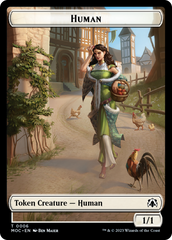 Zombie Knight // Human (6) Double-Sided Token [March of the Machine Commander Tokens] | Sanctuary Gaming