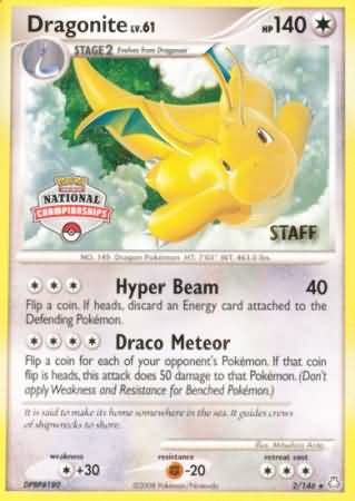 Dragonite (2/146) (National Championship Staff) [Diamond & Pearl: Legends Awakened] | Sanctuary Gaming