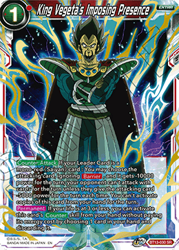 King Vegeta's Imposing Presence (Super Rare) [BT13-030] | Sanctuary Gaming