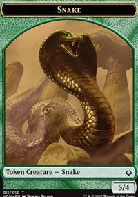 Snake // Warrior Double-sided Token [Hour of Devastation Tokens] | Sanctuary Gaming