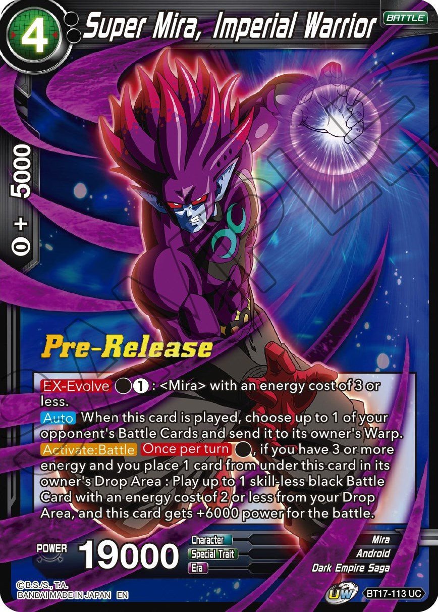 Super Mira, Imperial Warrior (BT17-113) [Ultimate Squad Prerelease Promos] | Sanctuary Gaming