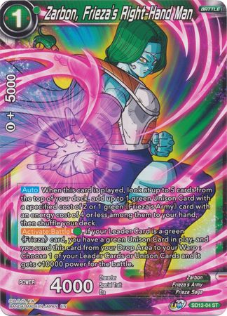 Zarbon, Frieza's Right-Hand Man (Starter Deck - Clan Collusion) [SD13-04] | Sanctuary Gaming