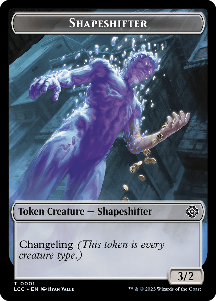 Salamander Warrior // Shapeshifter Double-Sided Token [The Lost Caverns of Ixalan Commander Tokens] | Sanctuary Gaming