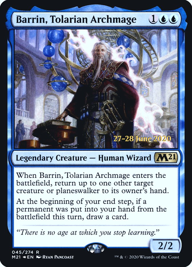 Barrin, Tolarian Archmage  [Core Set 2021 Prerelease Promos] | Sanctuary Gaming