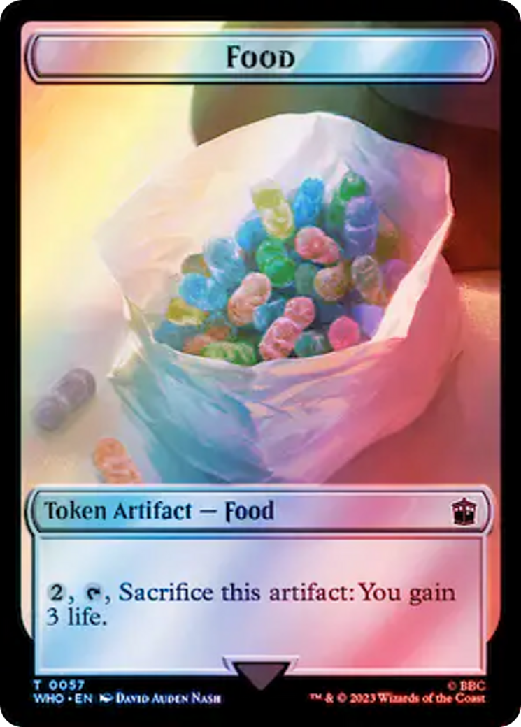 Dalek // Food (0057) Double-Sided Token (Surge Foil) [Doctor Who Tokens] | Sanctuary Gaming