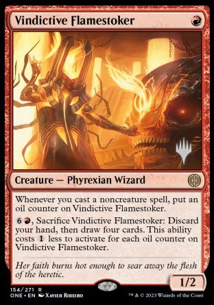 Vindictive Flamestoker (Promo Pack) [Phyrexia: All Will Be One Promos] | Sanctuary Gaming