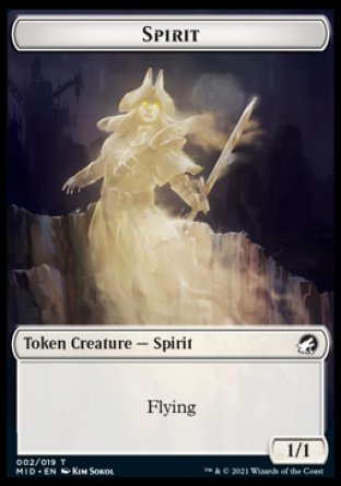 Spirit // Spider Double-sided Token [Innistrad: Midnight Hunt Tokens] | Sanctuary Gaming