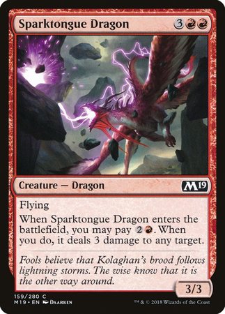 Sparktongue Dragon [Core Set 2019] | Sanctuary Gaming