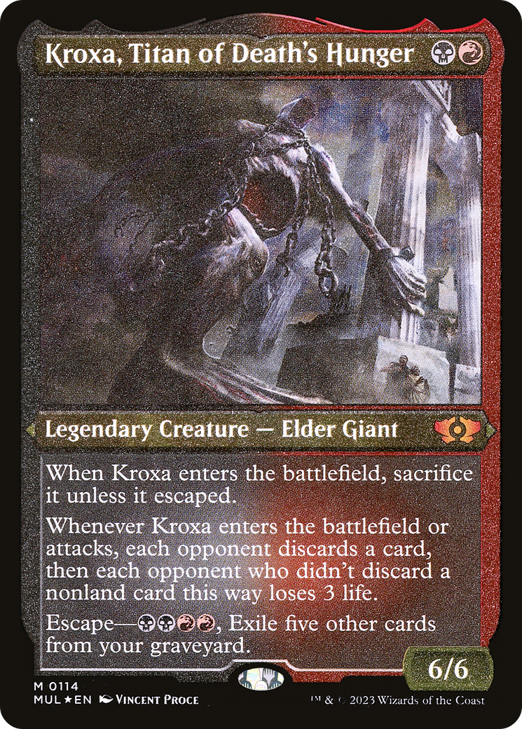 Kroxa, Titan of Death's Hunger (Foil Etched) [Multiverse Legends] | Sanctuary Gaming