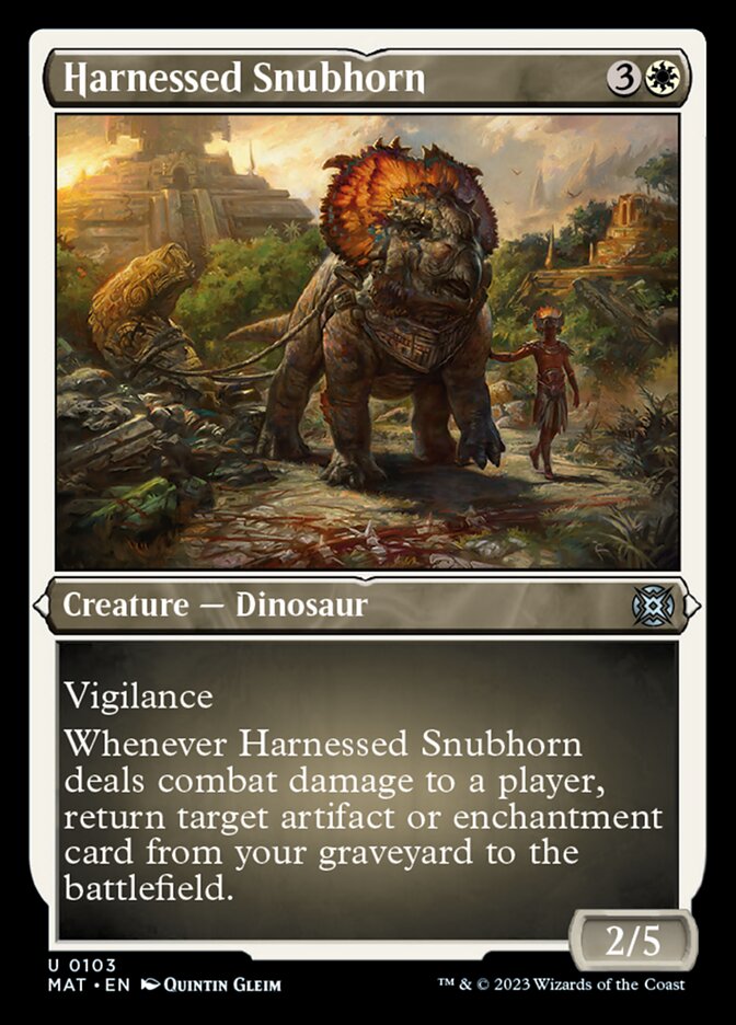 Harnessed Snubhorn (Foil Etched) [March of the Machine: The Aftermath] | Sanctuary Gaming