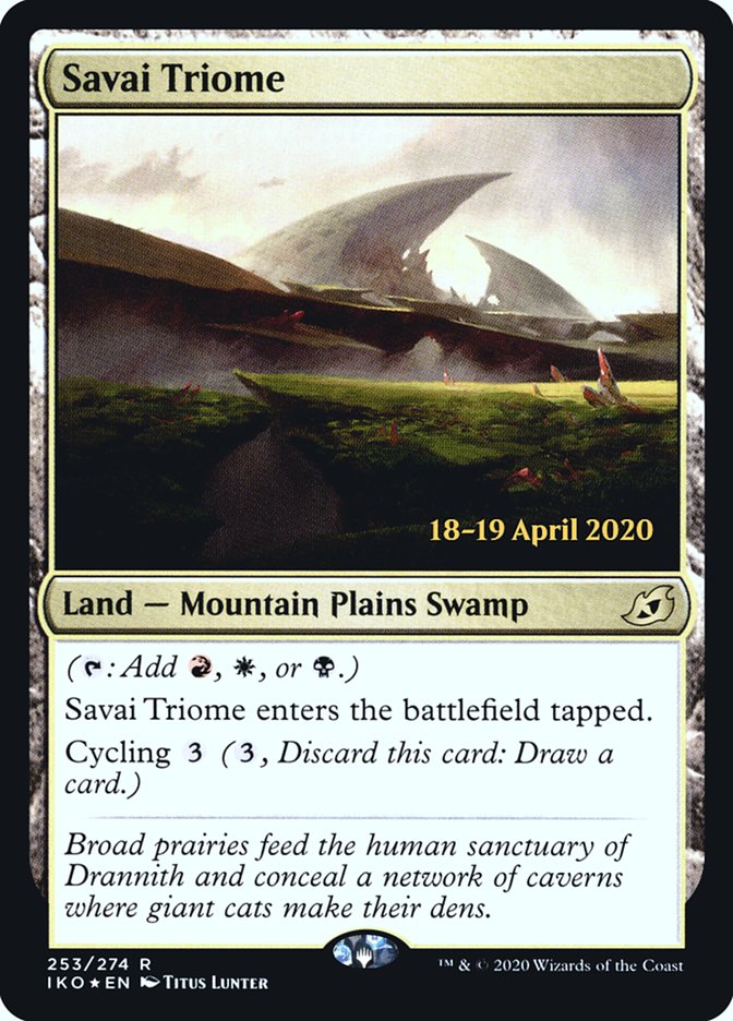 Savai Triome  [Ikoria: Lair of Behemoths Prerelease Promos] | Sanctuary Gaming