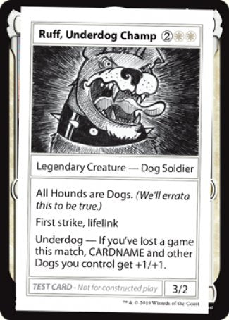 Ruff, Underdog Champ (2021 Edition) [Mystery Booster Playtest Cards] | Sanctuary Gaming