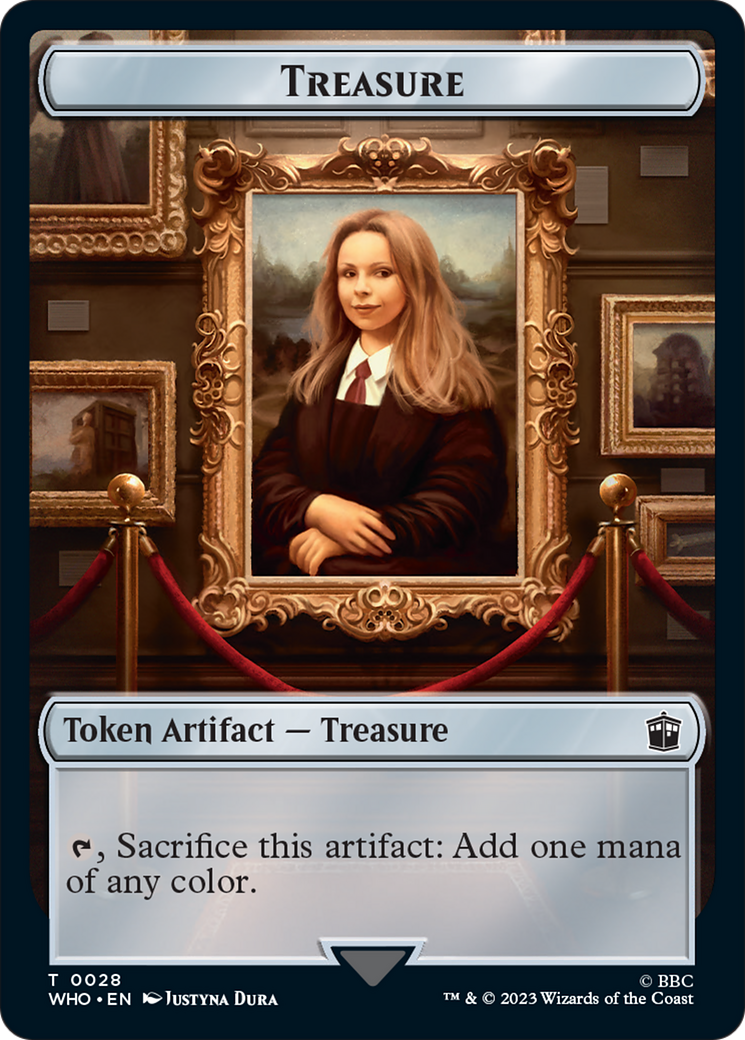 Warrior // Treasure (0028) Double-Sided Token [Doctor Who Tokens] | Sanctuary Gaming