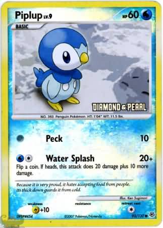 Piplup (93/130) [Burger King Promos: 2008 Collection] | Sanctuary Gaming