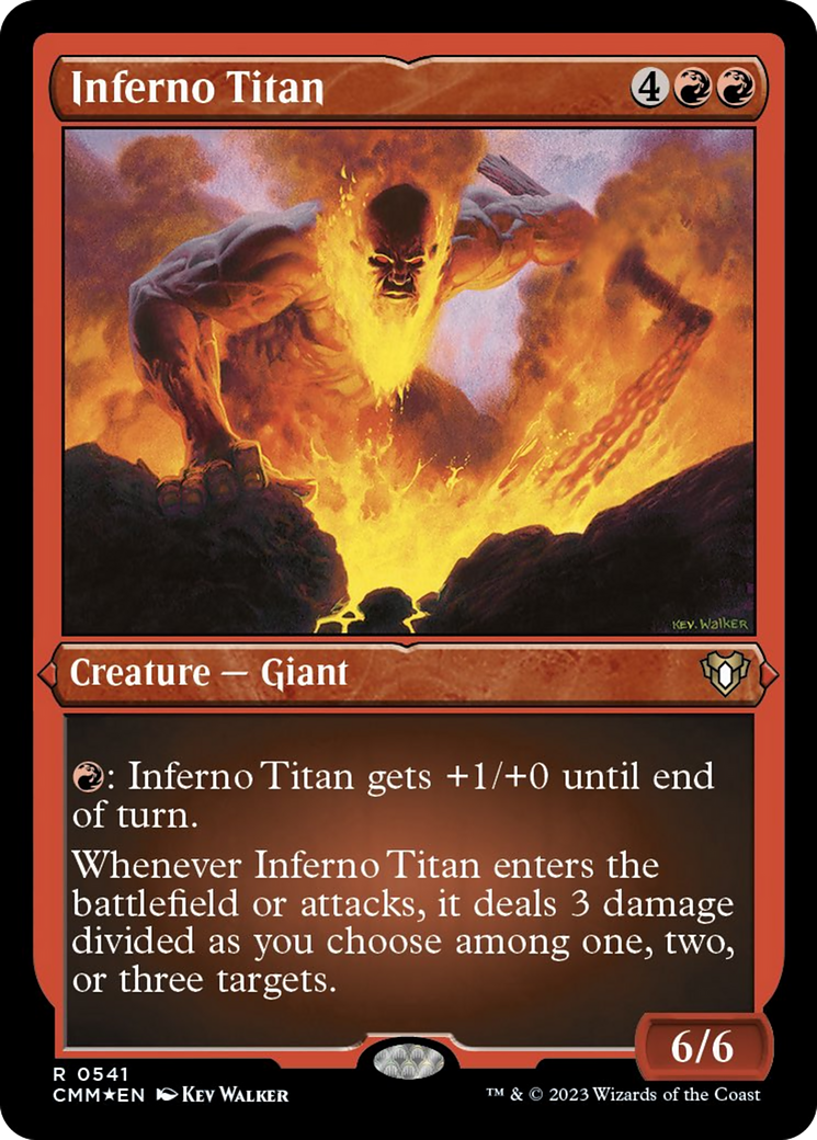 Inferno Titan (Foil Etched) [Commander Masters] | Sanctuary Gaming