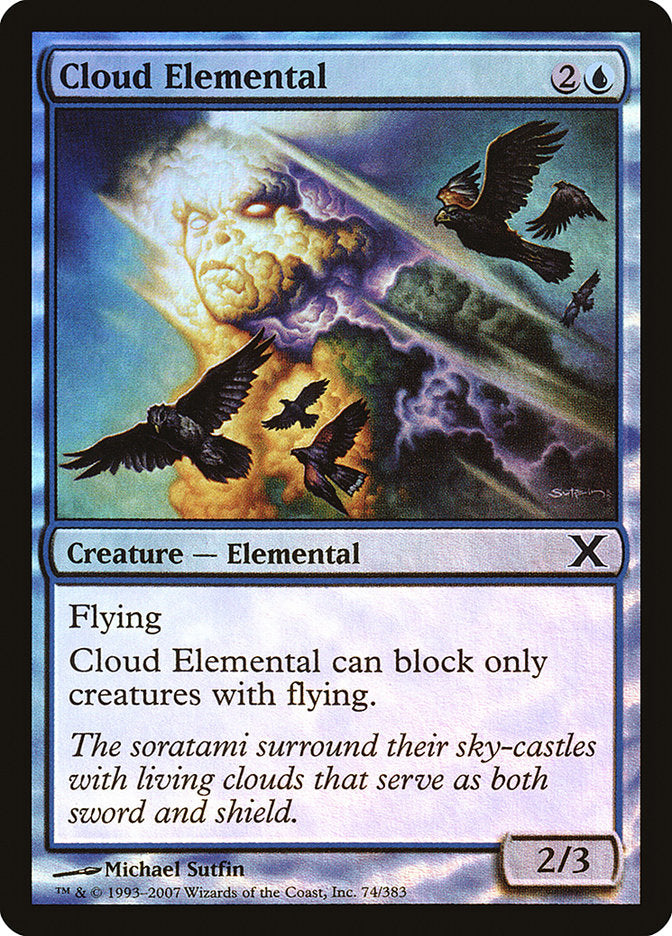 Cloud Elemental (Premium Foil) [Tenth Edition] | Sanctuary Gaming