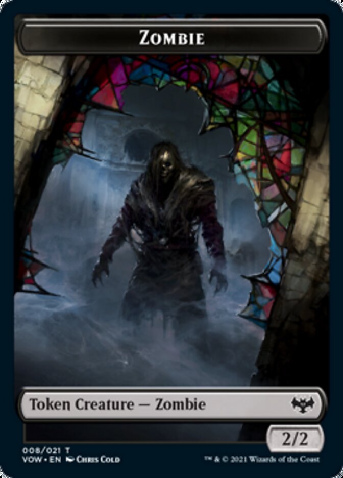 Zombie (008) // Human (010) Double-sided Token [Innistrad: Crimson Vow Tokens] | Sanctuary Gaming