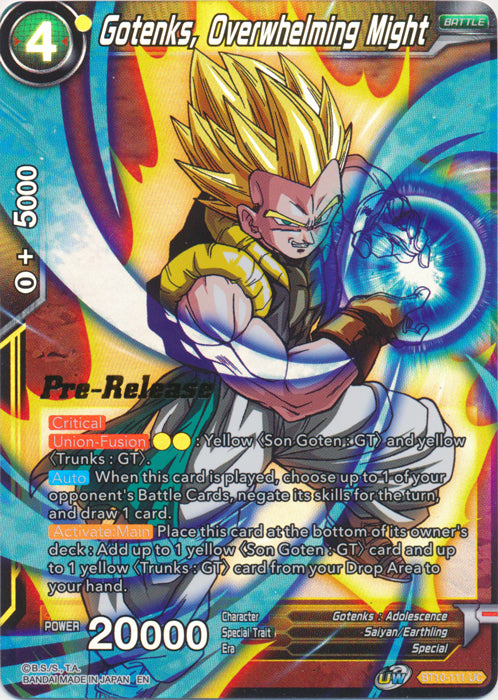 Gotenks, Overwhelming Might (BT10-111) [Rise of the Unison Warrior Prerelease Promos] | Sanctuary Gaming