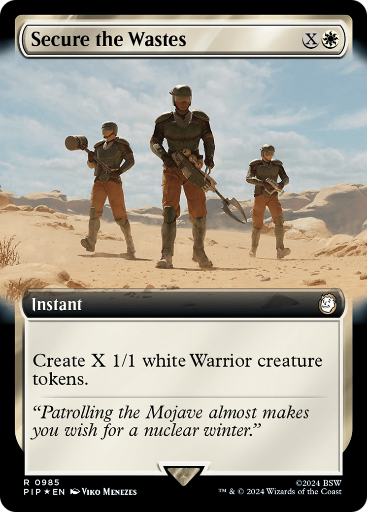 Secure the Wastes (Extended Art) (Surge Foil) [Fallout] | Sanctuary Gaming