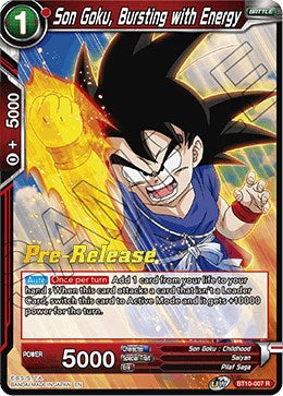Son Goku, Bursting with Energy (BT10-007) [Rise of the Unison Warrior Prerelease Promos] | Sanctuary Gaming