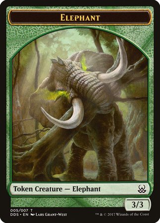 Elephant Token [Duel Decks: Mind vs. Might Tokens] | Sanctuary Gaming