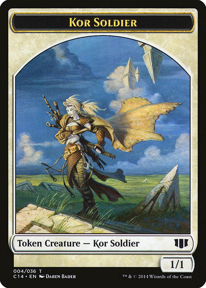 Kor Soldier // Pegasus Double-sided Token [Commander 2014 Tokens] | Sanctuary Gaming