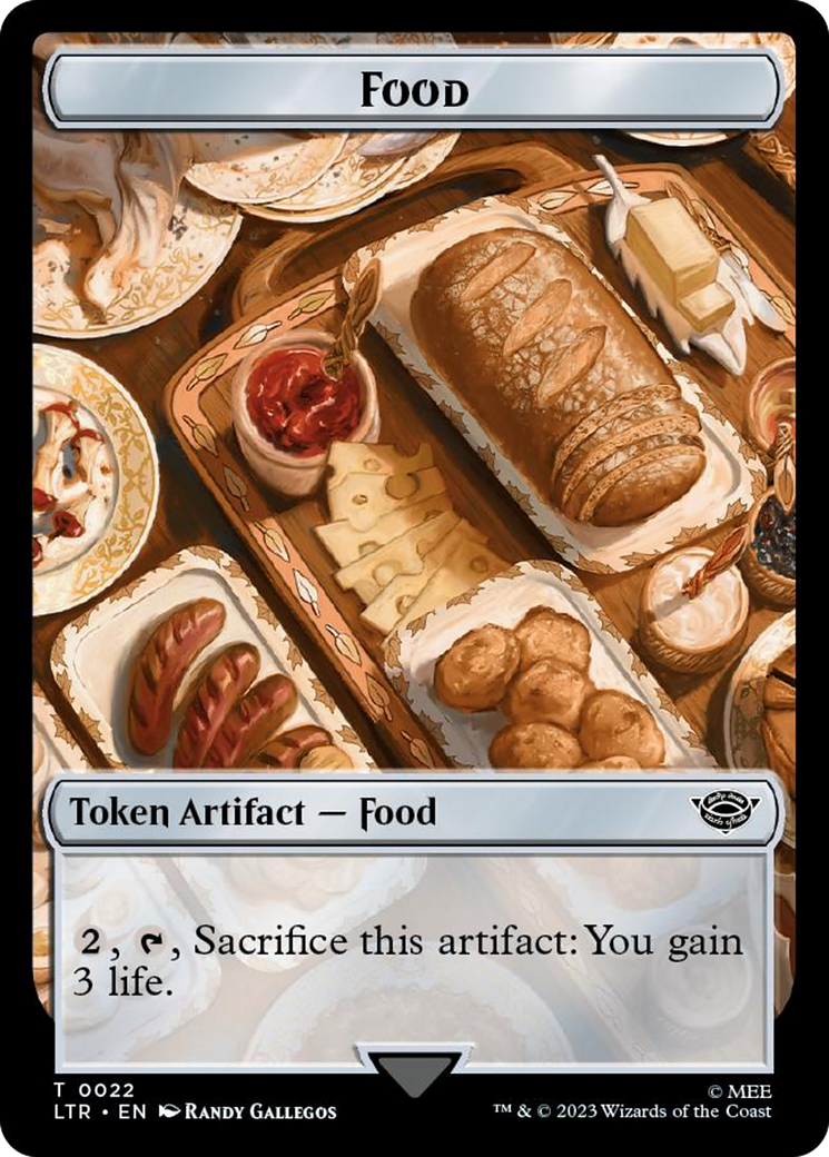 Spirit // Food (0022) Double-Sided Token (Surge Foil) [The Lord of the Rings: Tales of Middle-Earth Tokens] | Sanctuary Gaming