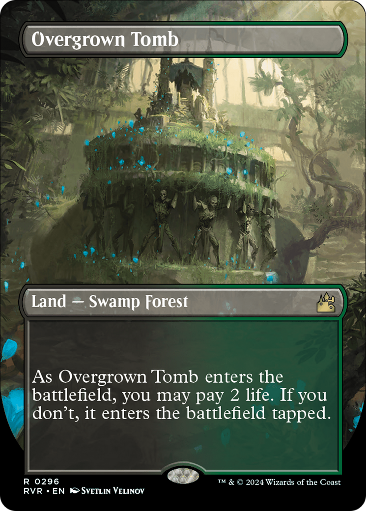 Overgrown Tomb (Borderless) [Ravnica Remastered] | Sanctuary Gaming