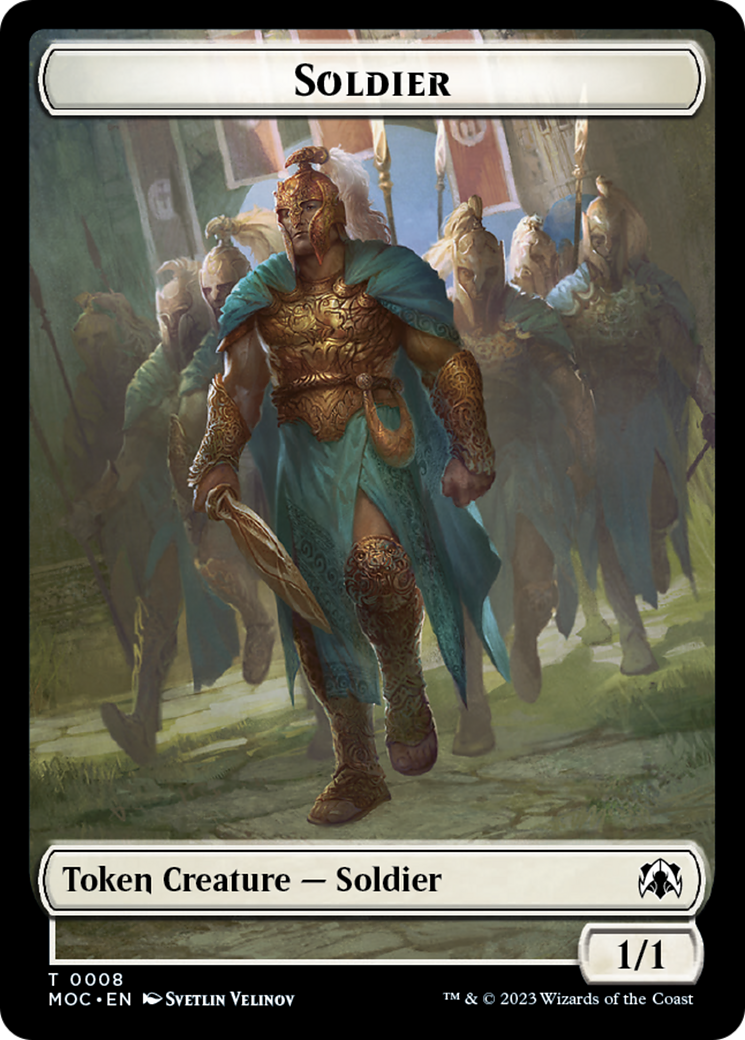 Soldier // Insect Double-Sided Token [March of the Machine Commander Tokens] | Sanctuary Gaming