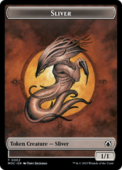 Goblin // Sliver Double-Sided Token [March of the Machine Commander Tokens] | Sanctuary Gaming