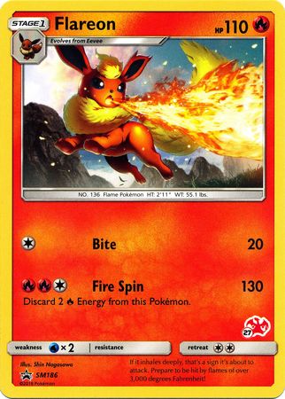 Flareon (SM186) (Charizard Stamp #27) [Battle Academy 2020] | Sanctuary Gaming