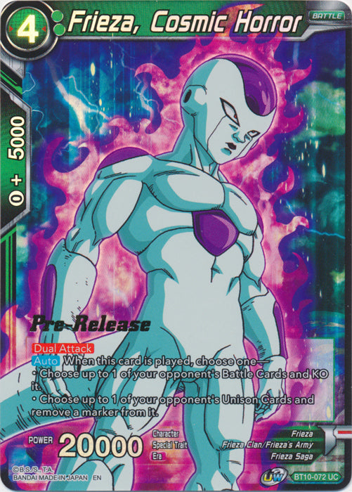 Frieza, Cosmic Horror (BT10-072) [Rise of the Unison Warrior Prerelease Promos] | Sanctuary Gaming
