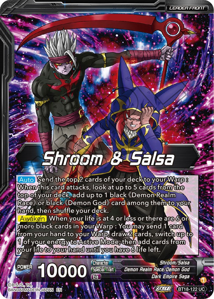 Shroom & Salsa // Demon God Shroom & Salsa, Deadly Genius (BT18-122) [Dawn of the Z-Legends Prerelease Promos] | Sanctuary Gaming