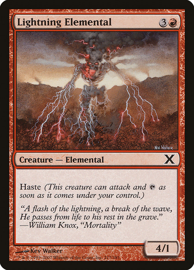 Lightning Elemental [Tenth Edition] | Sanctuary Gaming