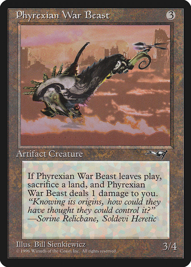 Phyrexian War Beast (Signature on Left) [Alliances] | Sanctuary Gaming