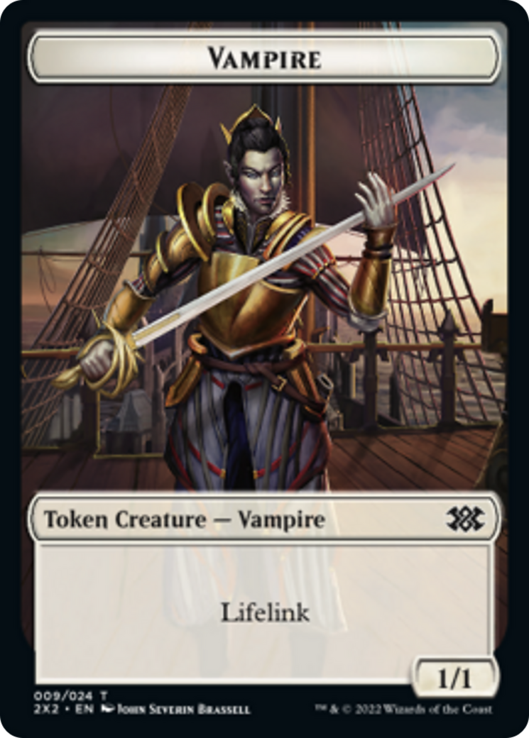 Faerie Rogue // Vampire Double-sided Token [Double Masters 2022 Tokens] | Sanctuary Gaming