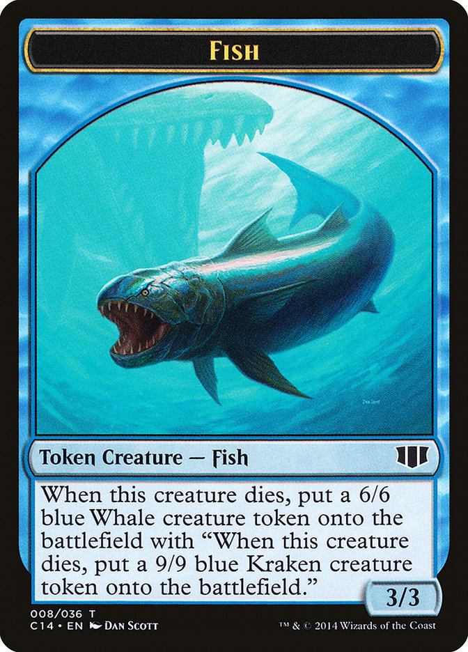 Fish // Zombie (011/036) Double-sided Token [Commander 2014 Tokens] | Sanctuary Gaming