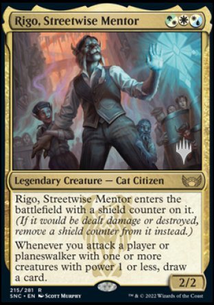 Rigo, Streetwise Mentor (Promo Pack) [Streets of New Capenna Promos] | Sanctuary Gaming