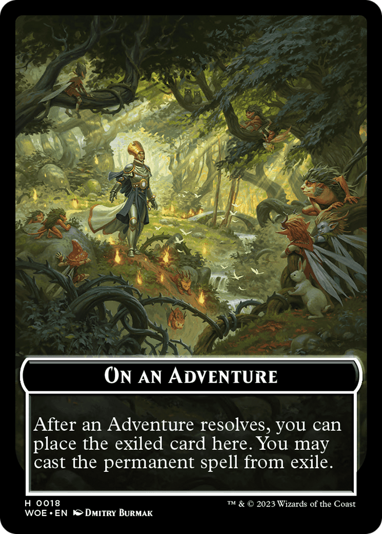 On an Adventure Emblem [Wilds of Eldraine Tokens] | Sanctuary Gaming