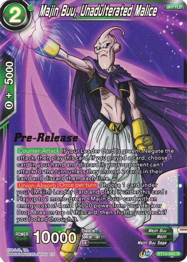 Majin Buu, Unadulterated Malice (BT14-082) [Cross Spirits Prerelease Promos] | Sanctuary Gaming