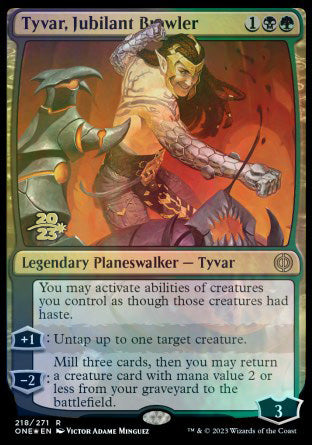 Tyvar, Jubilant Brawler [Phyrexia: All Will Be One Prerelease Promos] | Sanctuary Gaming