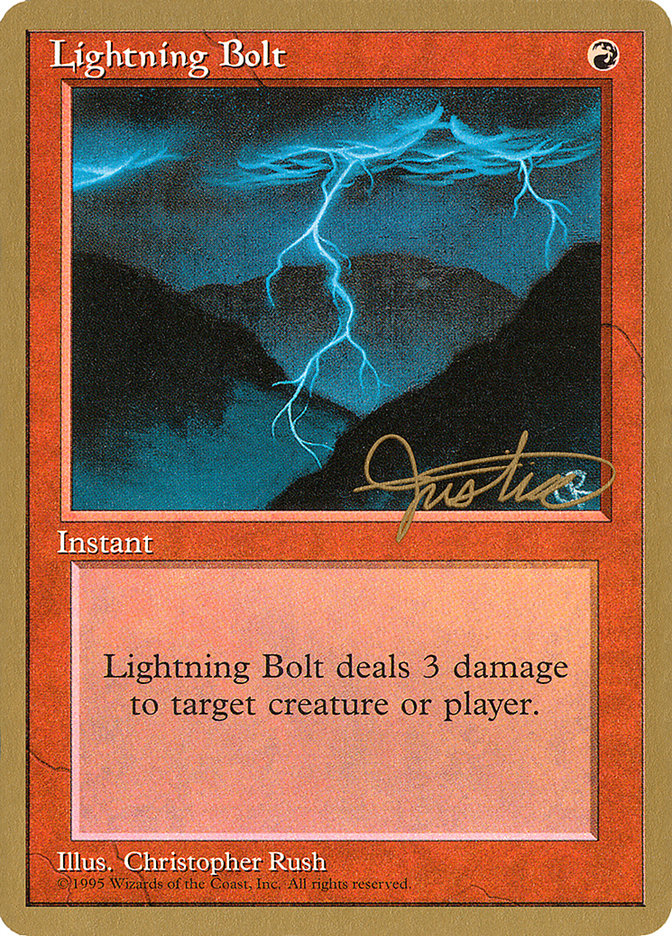 Lightning Bolt (Mark Justice) [Pro Tour Collector Set] | Sanctuary Gaming